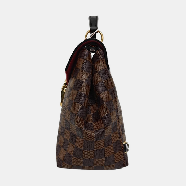 CLAPTON Damier Ebene Coated Canvas Brown