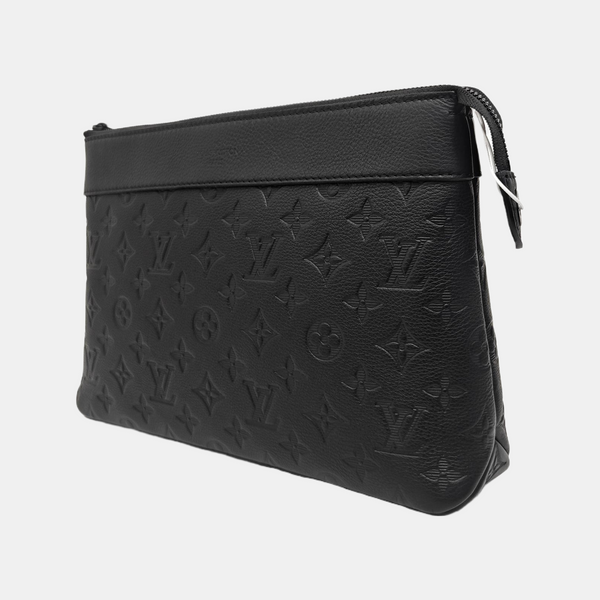 Monogram Calfskin Clutch Black