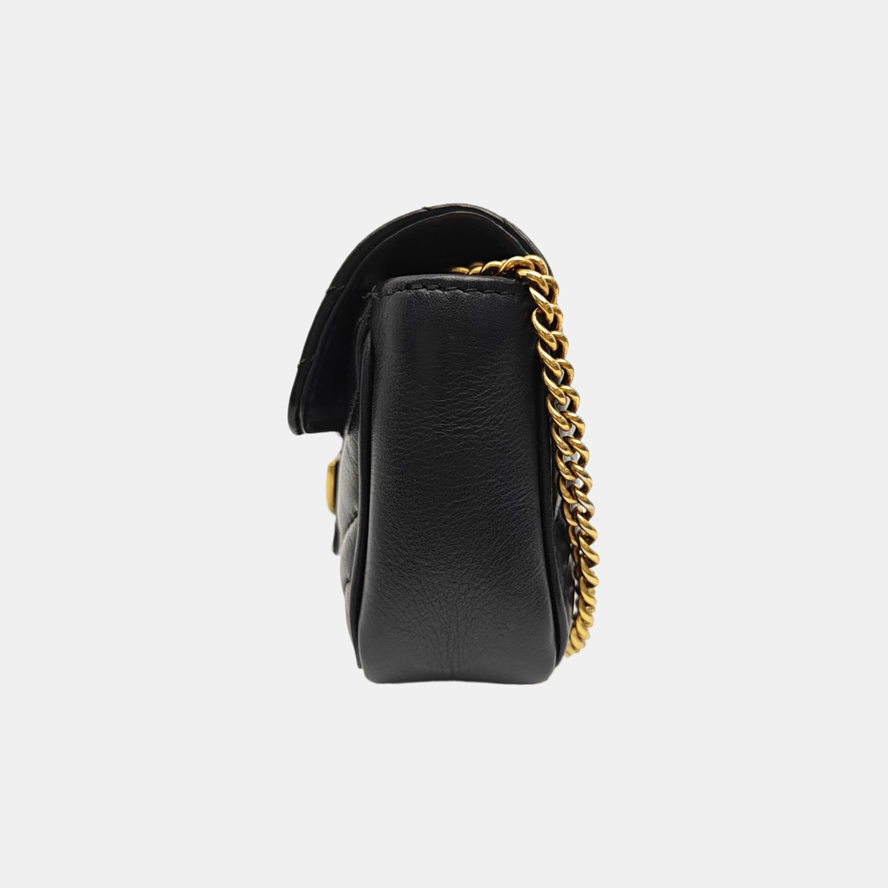 GG Marmont Mini Quilted Calfskin Black