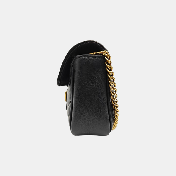 GG Marmont Mini Quilted Calfskin Black