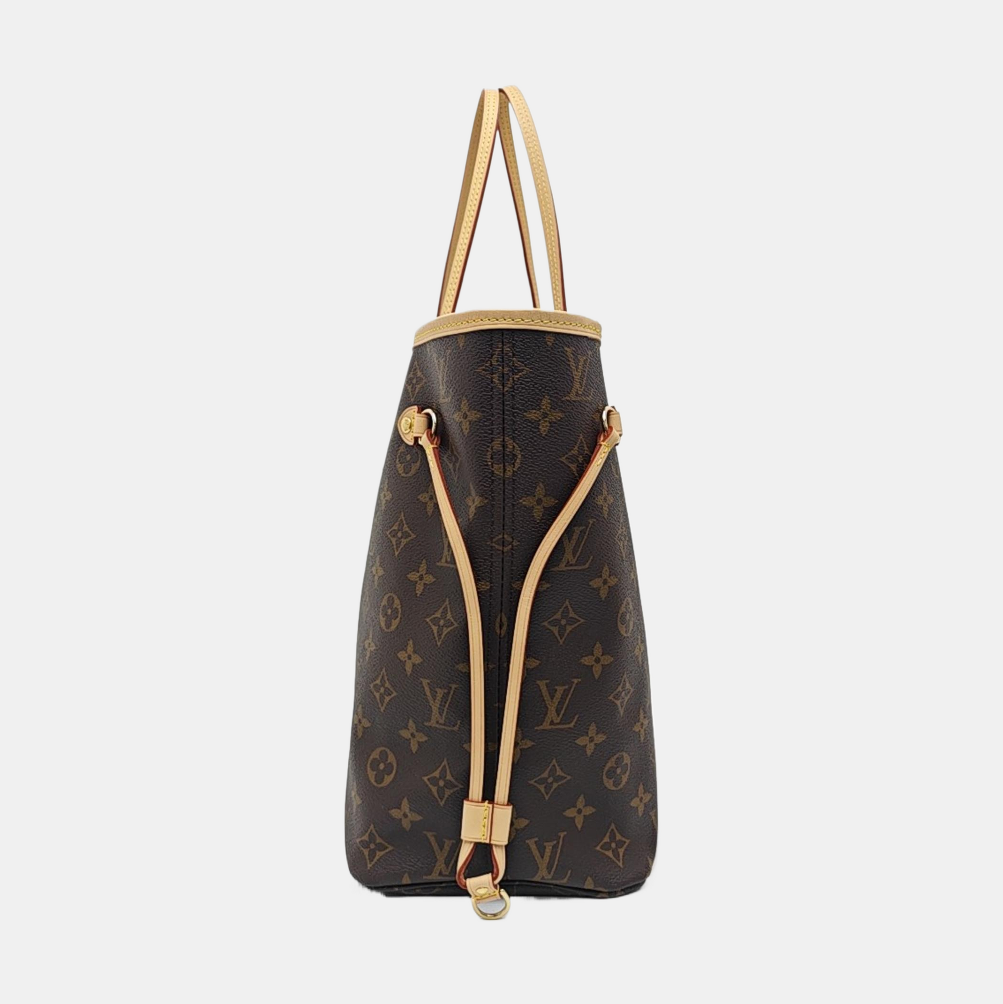 NEVERFULL MM Monogram Coated Canvas Brown