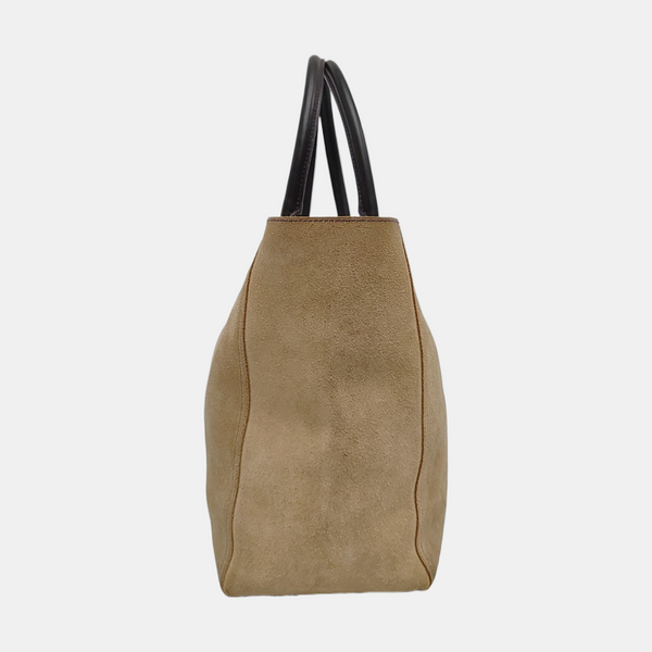 Suede Shoulder Bag Beige
