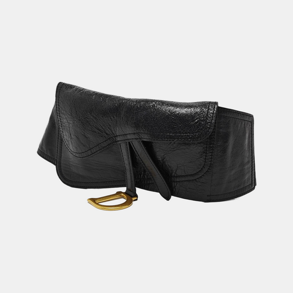 Saddle Small Calfskin Black