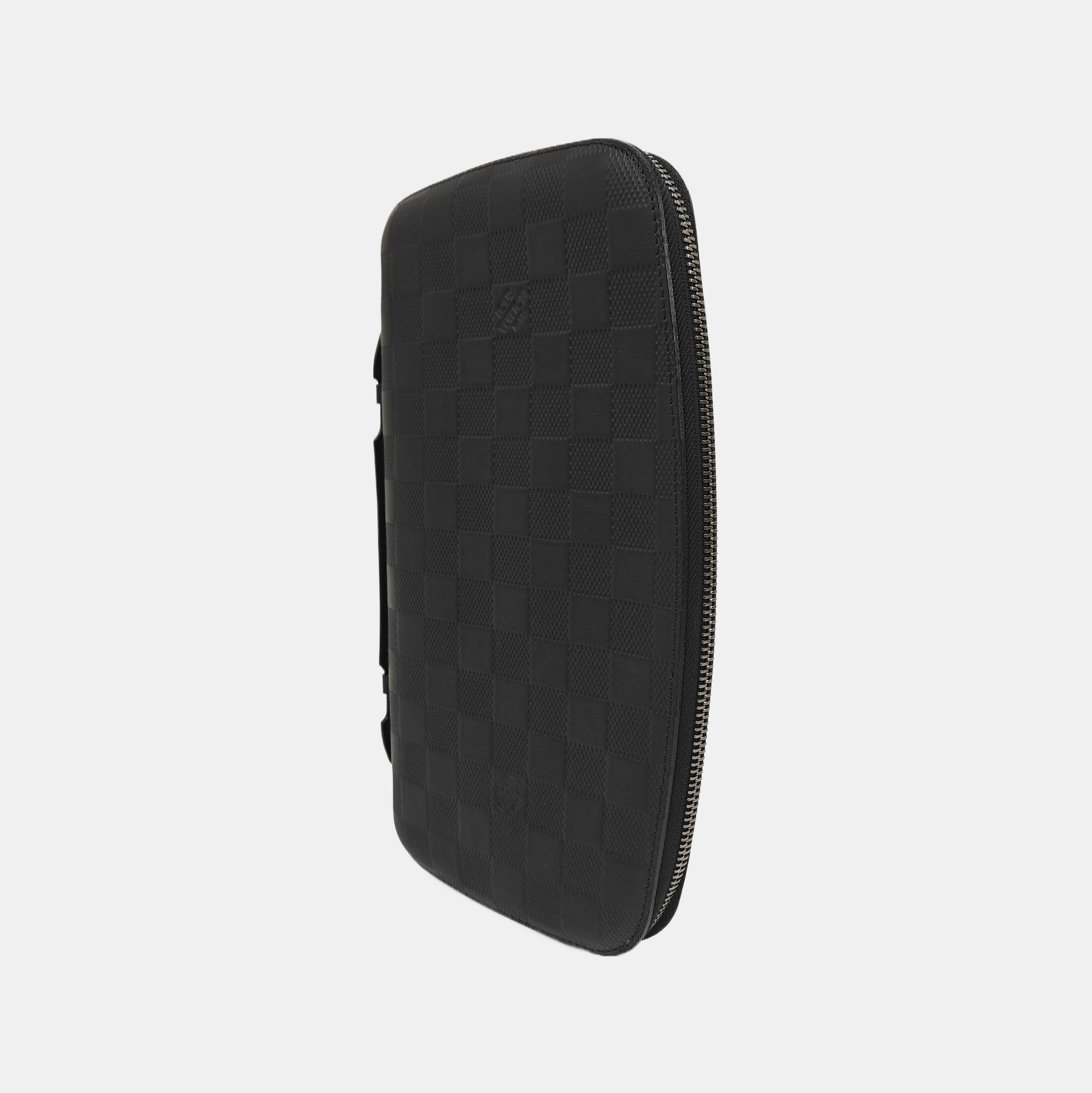 ATOLL Damier Graphite Calfskin Black