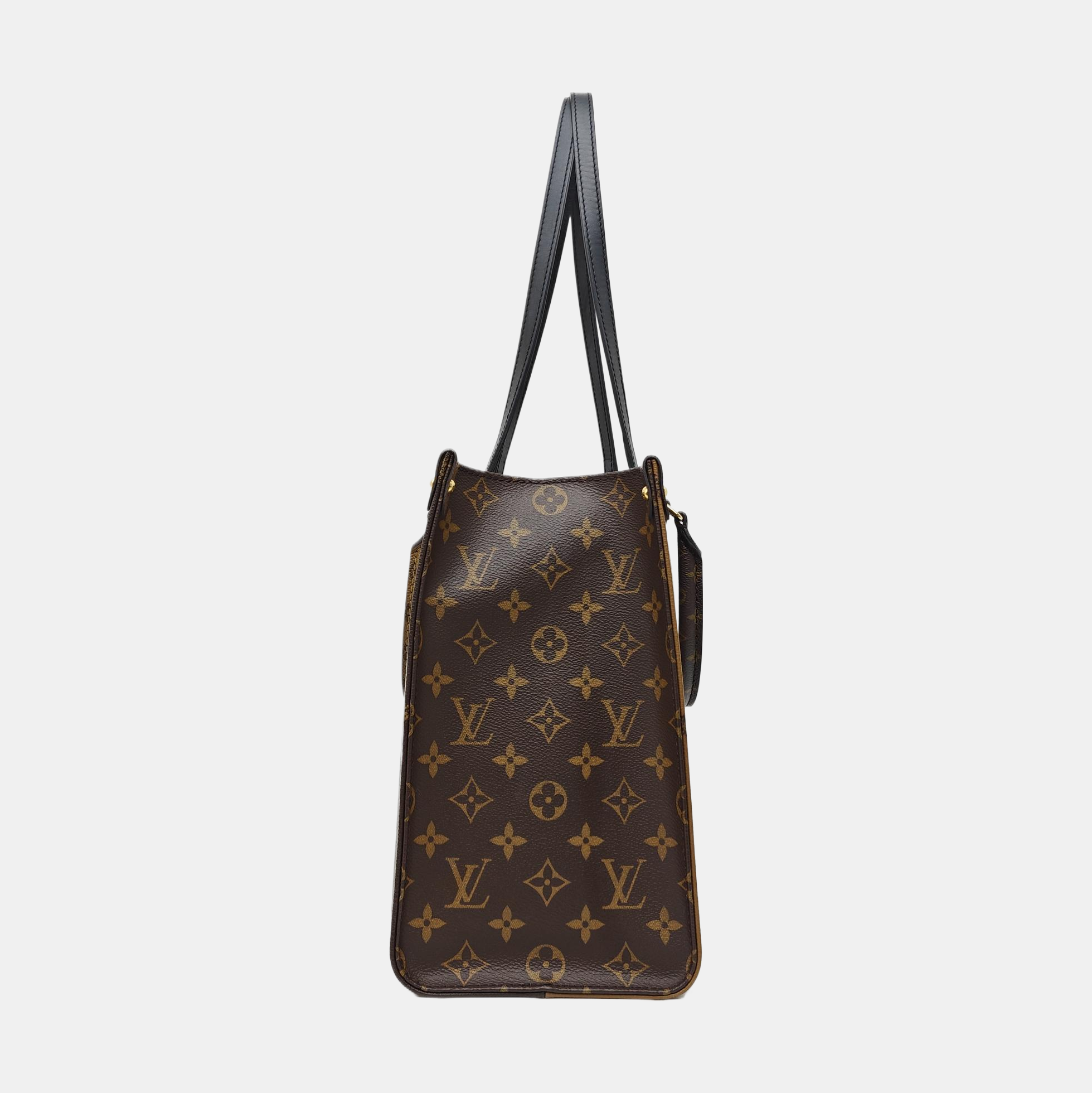 ONTHEGO MM Monogram Coated Canvas Brown