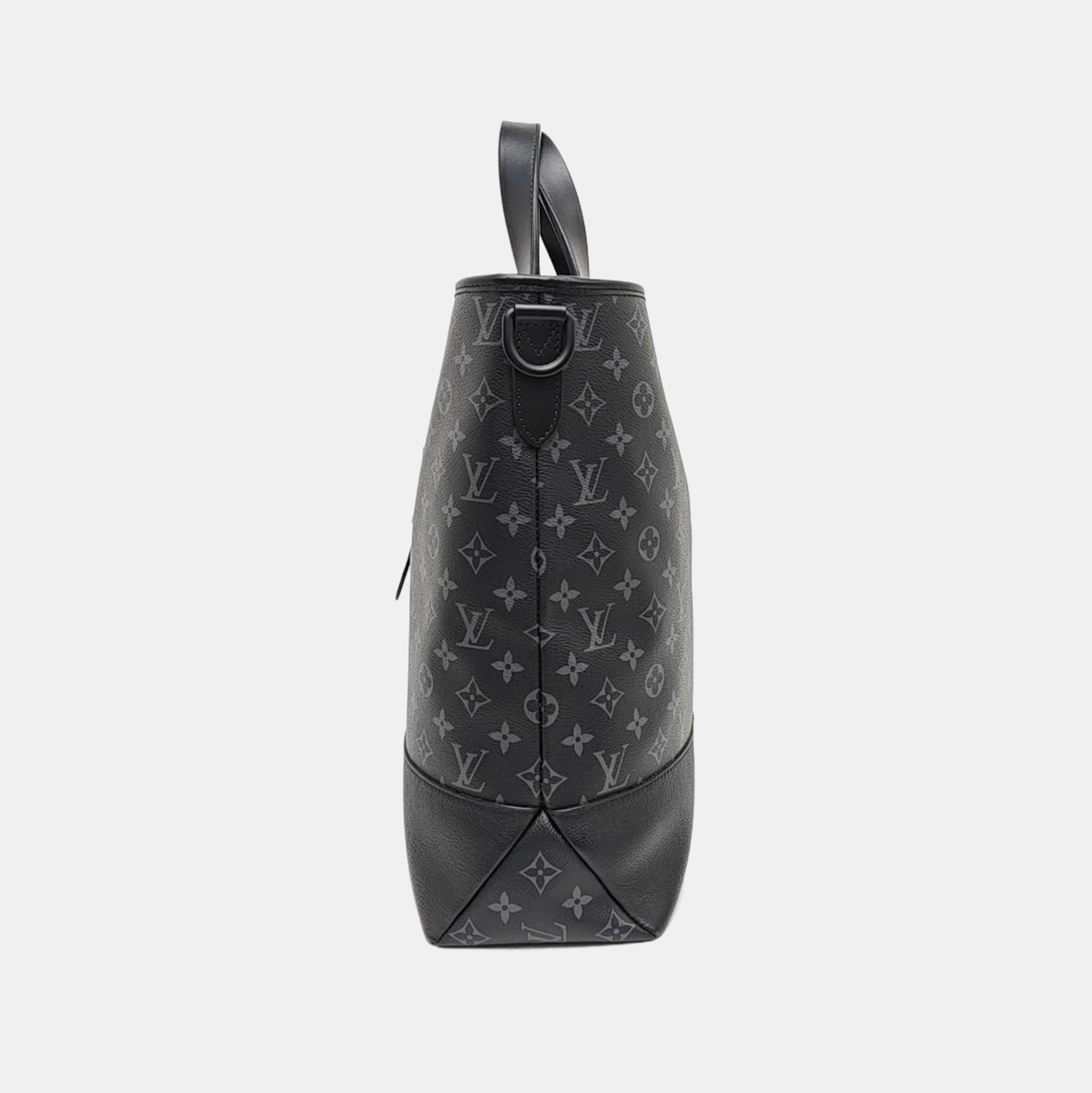 Monogram Coated Canvas Shoulder Bag Black