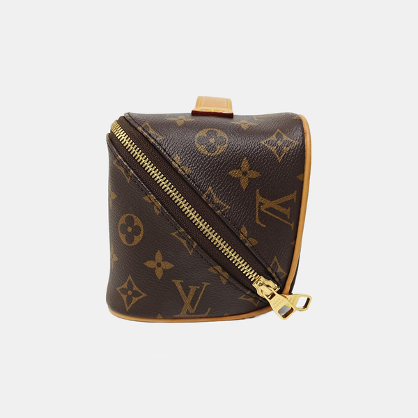 Monogram Coated Canvas Top Handle Bag Brown