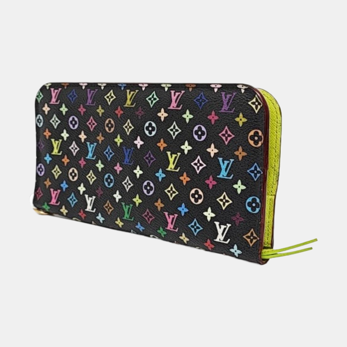 Cartera negra Insolite Monogram de lona revestida