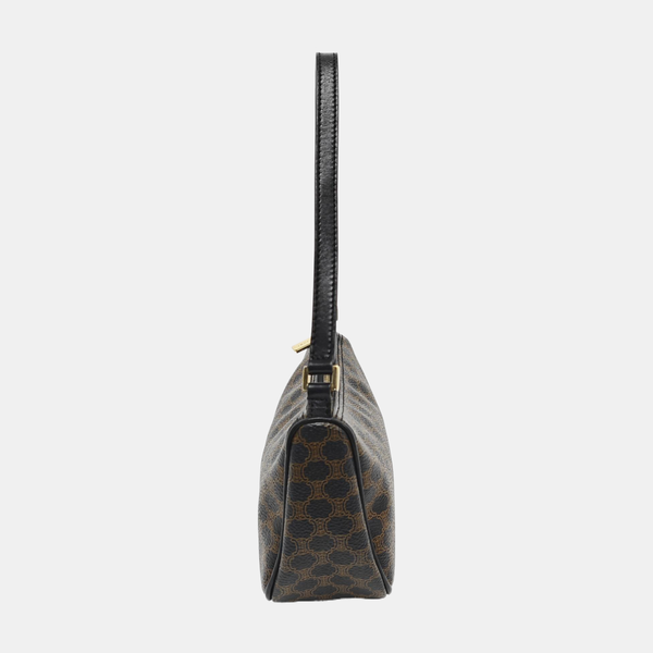 Coated Canvas Top Handle Bag Mini Black
