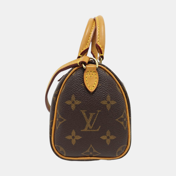 SPEEDY Nano Monogram Coated Canvas Brown