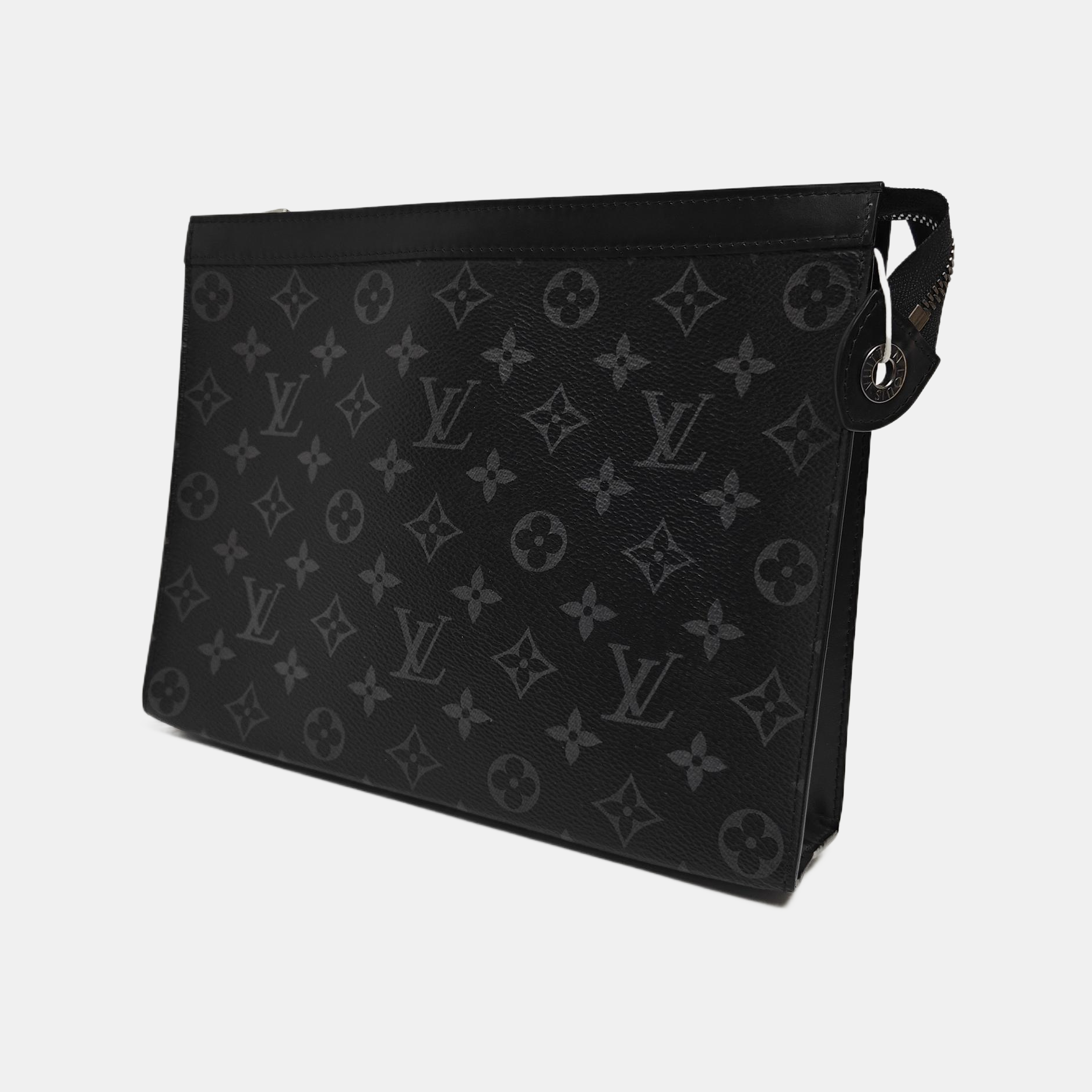 Pochette Voyag MM Monogram Coated Canvas Black