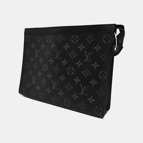 Pochette Voyag MM Monogram Coated Canvas Black