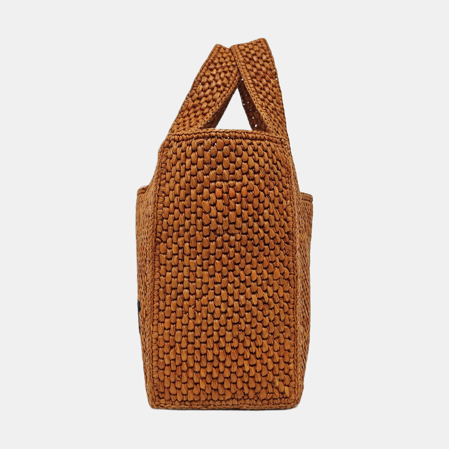 Font Tote Small Straw Brown