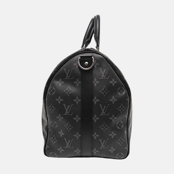 KEEPALL 45 Monogram Coated Canvas Black