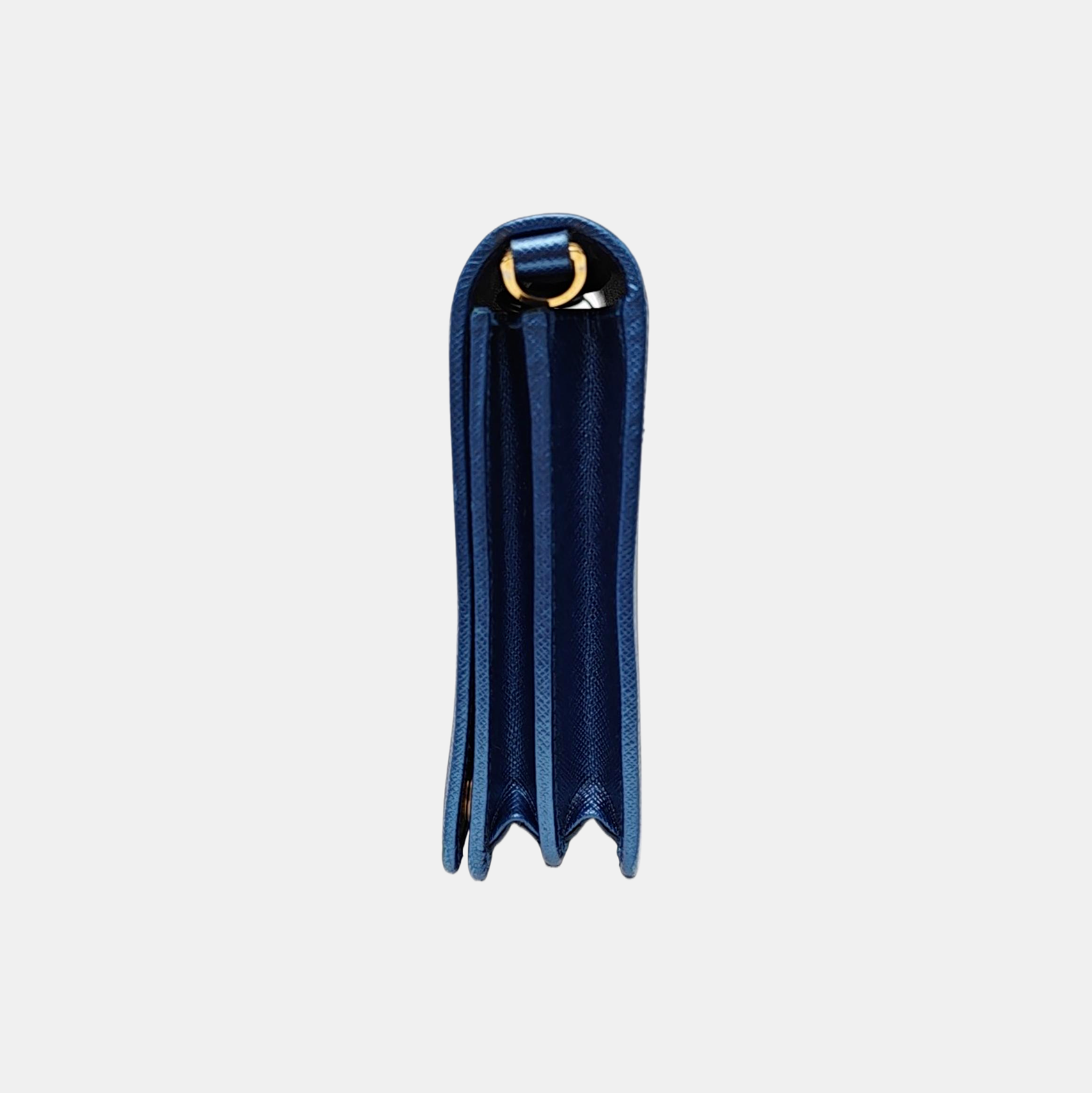 Saffiano Calfskin Shoulder Bag Blue