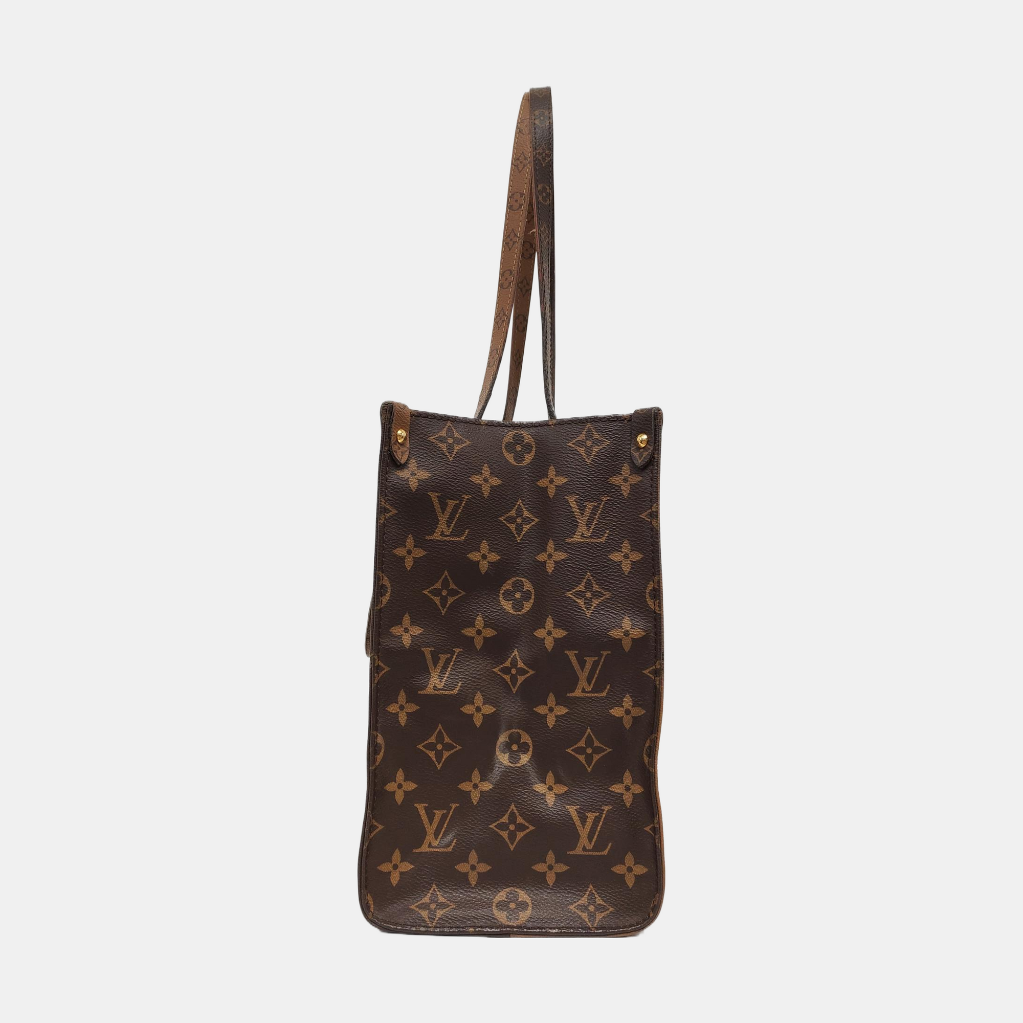 ONTHEGO MM Monogram Coated Canvas Brown