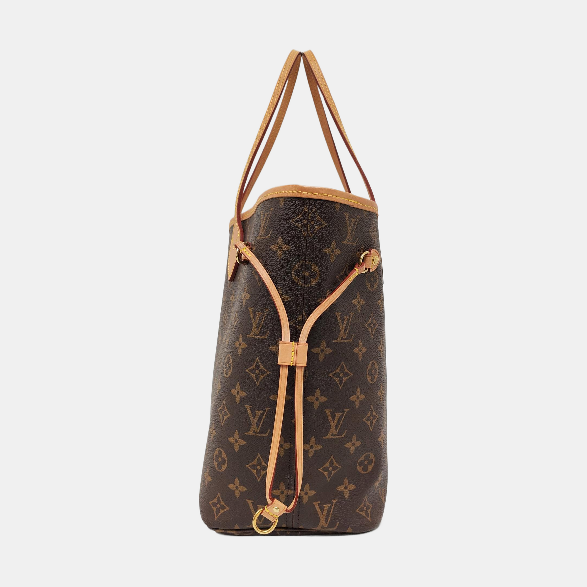 Authenticated pre-owned  NEVERFULL MM Monogram Coated Canvas Brown - Tote Bag at Looply