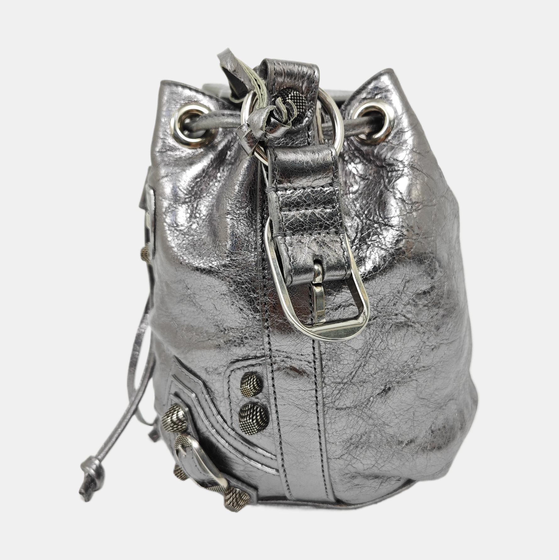Le Cagole Calfskin Silver