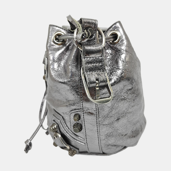 Le Cagole Calfskin Silver