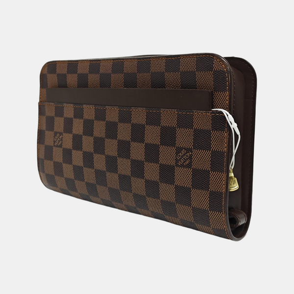 SAINT LOUIS Damier Ebene Coated Canvas Brown