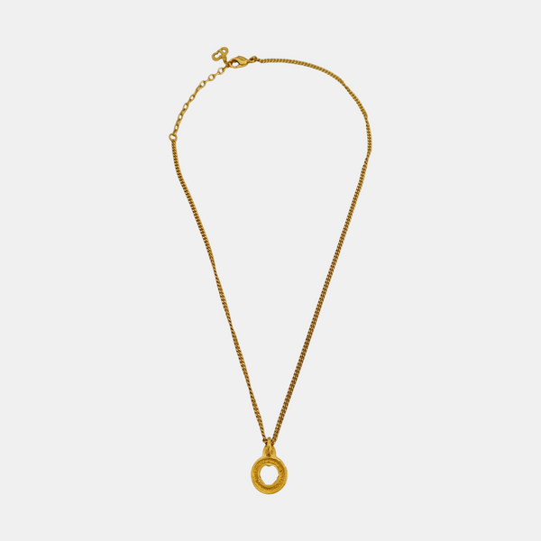 Twist Round Metal Gold Necklace