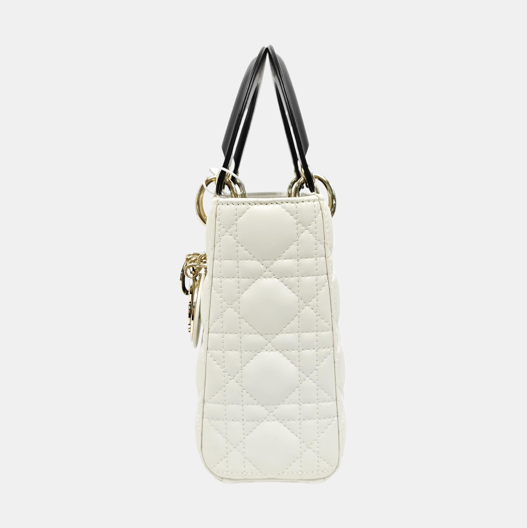 Lady Dior Small Cannage Lambskin White