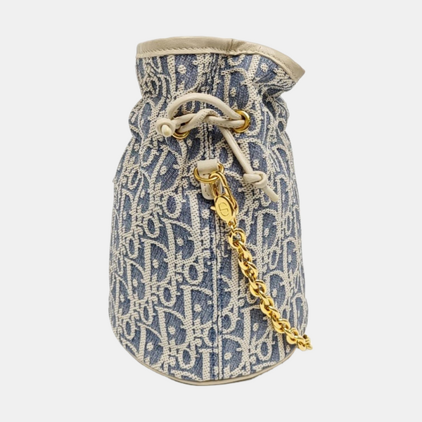 30 Montaigne Mini Oblique Canvas Blue