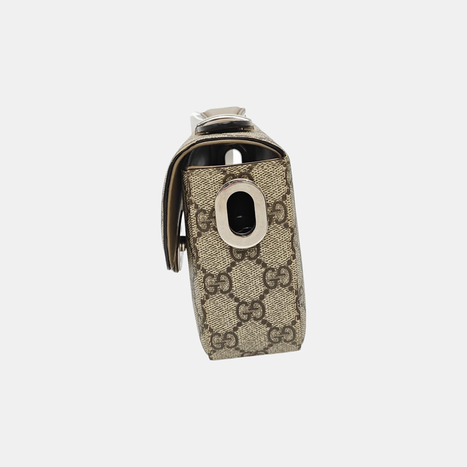 Monogram Coated Canvas Shoulder Bag Gray