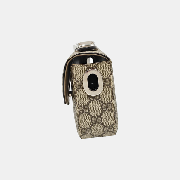 Monogram Coated Canvas Shoulder Bag Gray