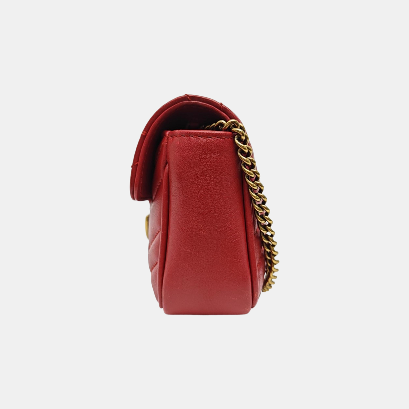 GG Marmont Mini Quilted Calfskin Red