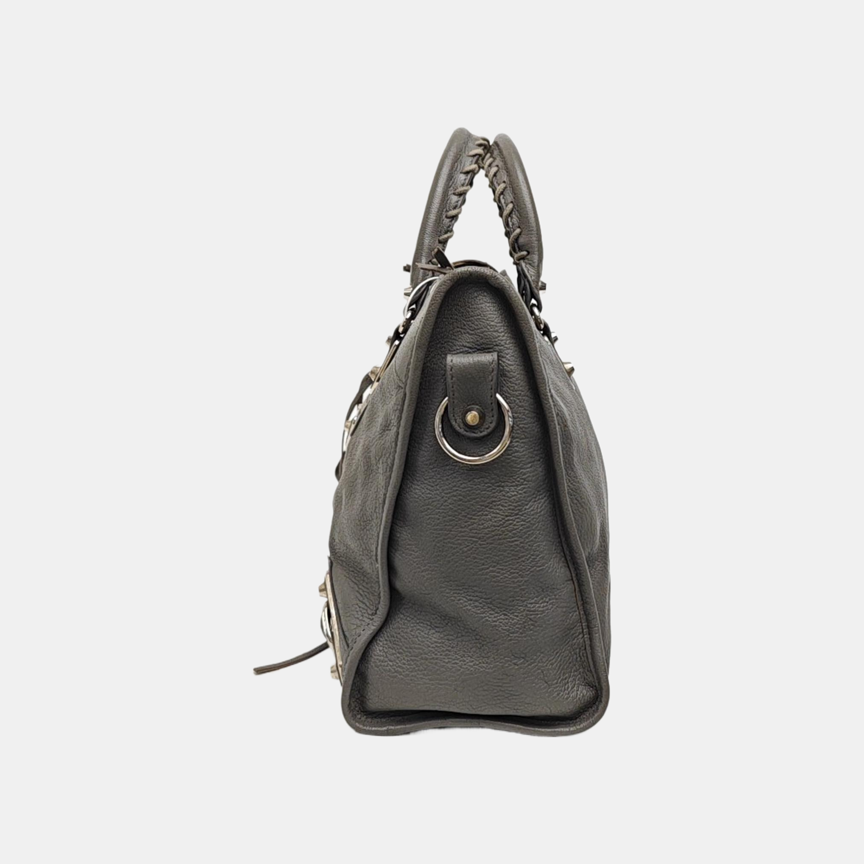 Classic Metallic Edge City Medium Lambskin Gray