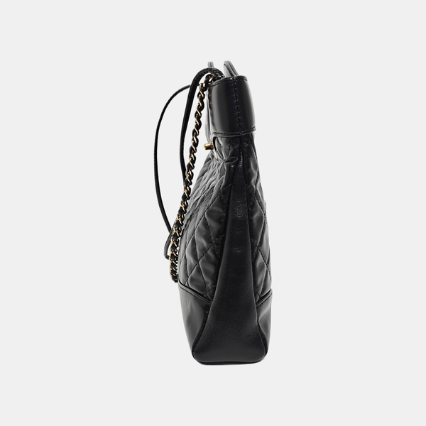 CHANEL 31 Mini Quilted Waxed Cafskin Black