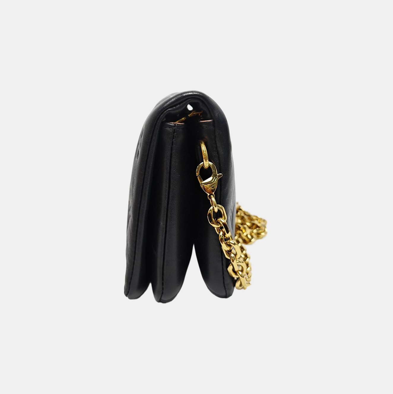 COUSSIN Monogram Lambskin Black