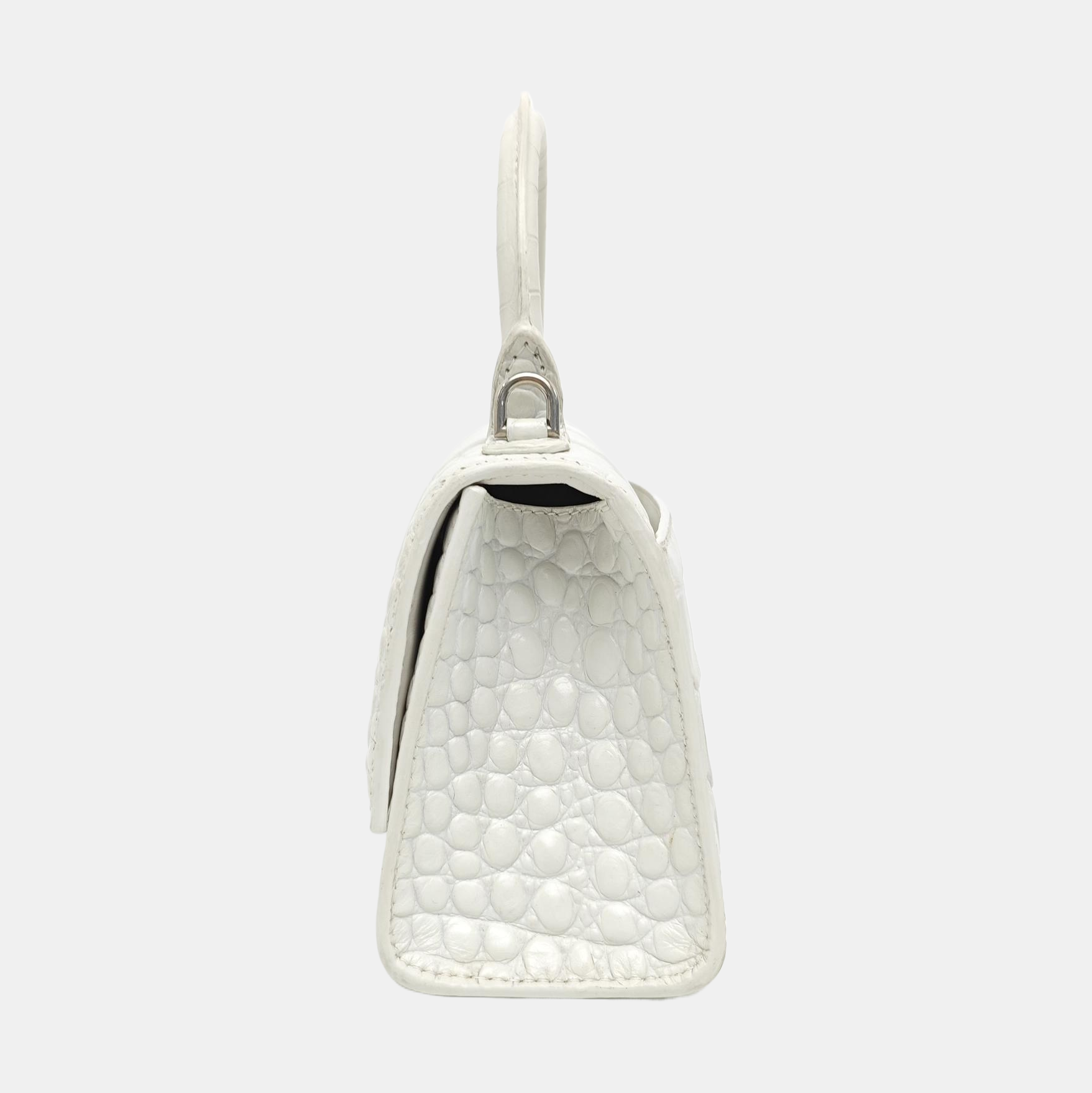 Hourglass Small Calfskin White
