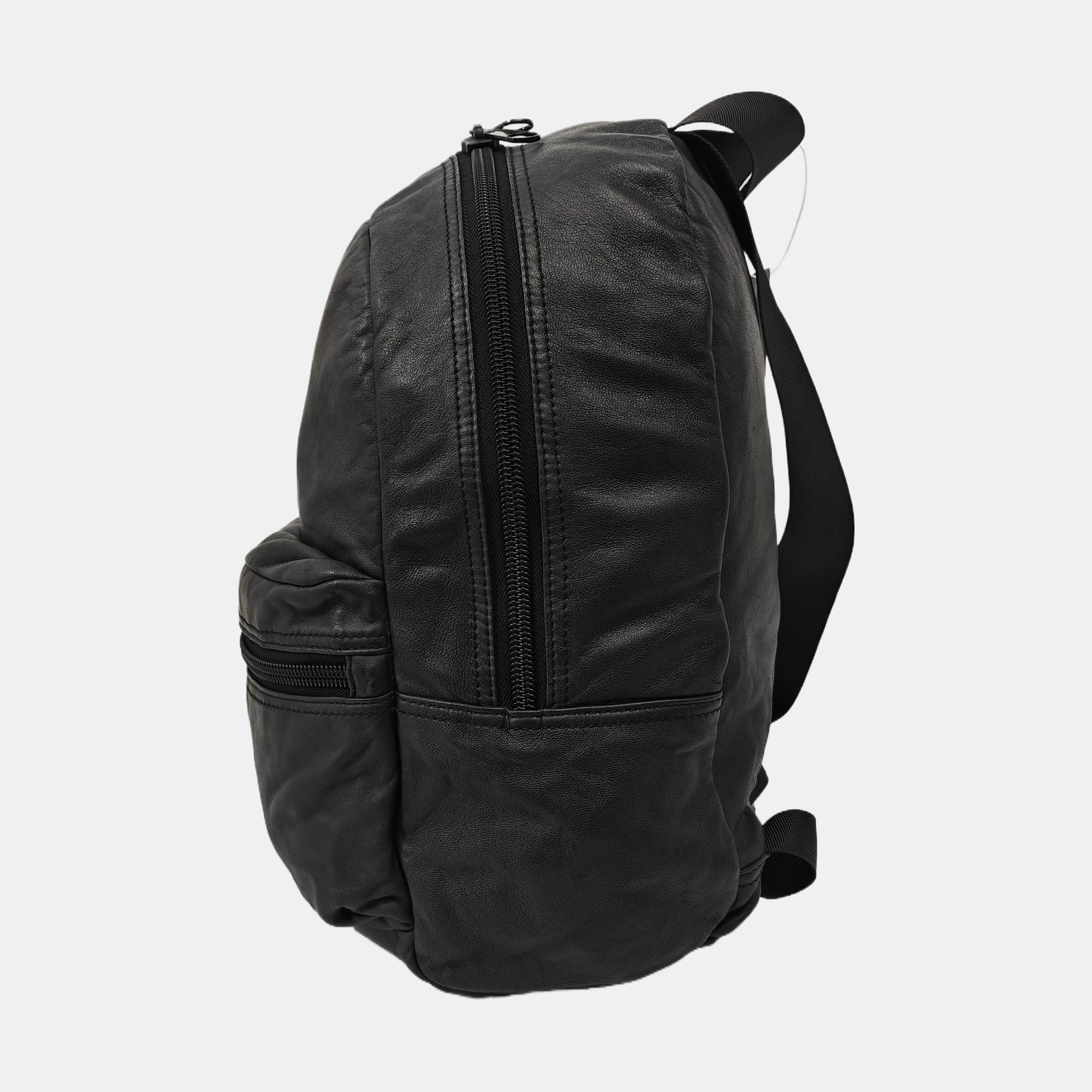 Leather Backpack Black