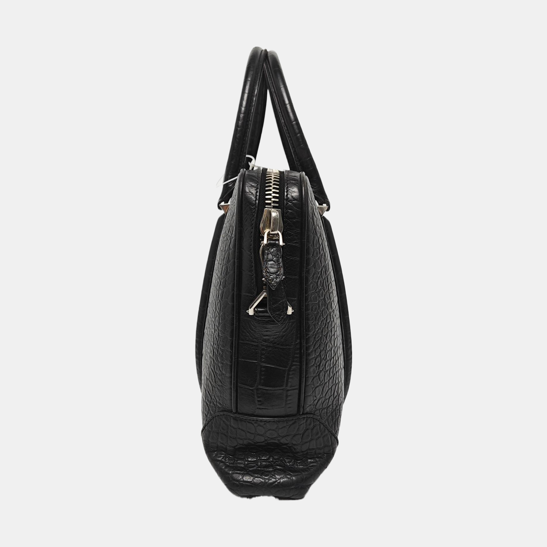 Calfskin Top Handle Bag Black