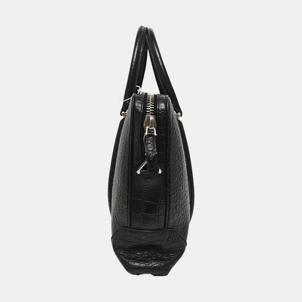 Calfskin Top Handle Bag Black