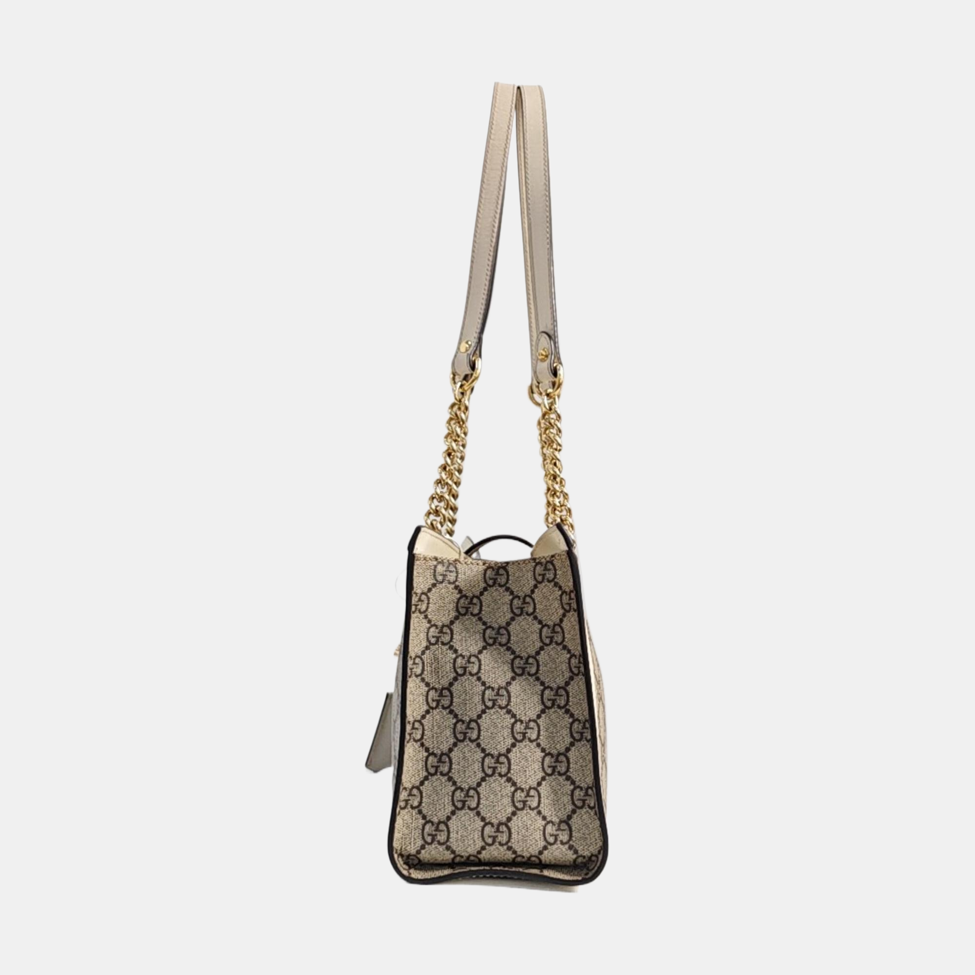 Padlock Small Monogram Coated Canvas Beige