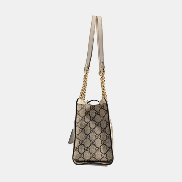 Padlock Small Monogram Coated Canvas Beige