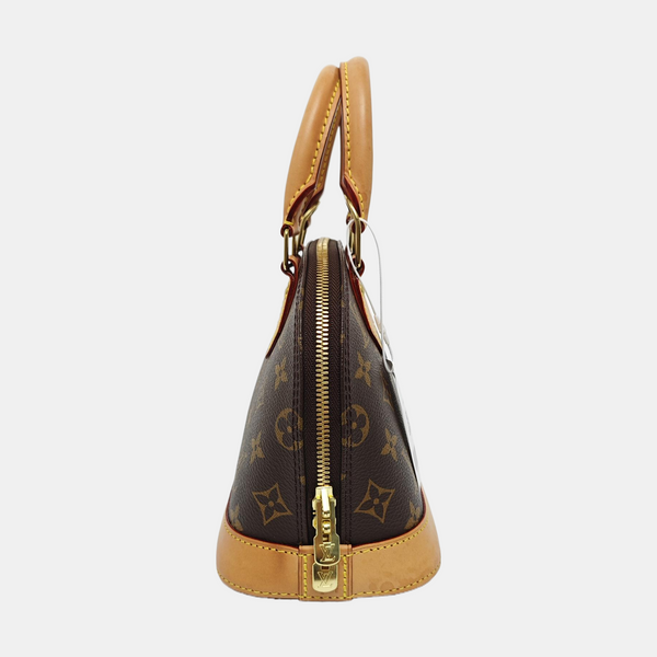 ALMA BB Monogram Coated Canvas Brown
