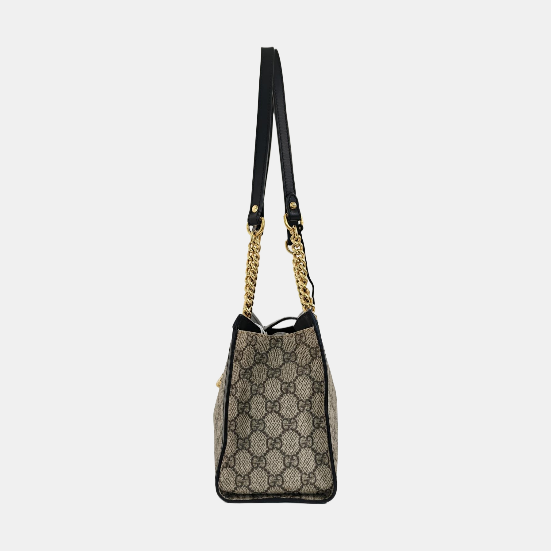Padlock Small Monogram Coated Canvas Beige
