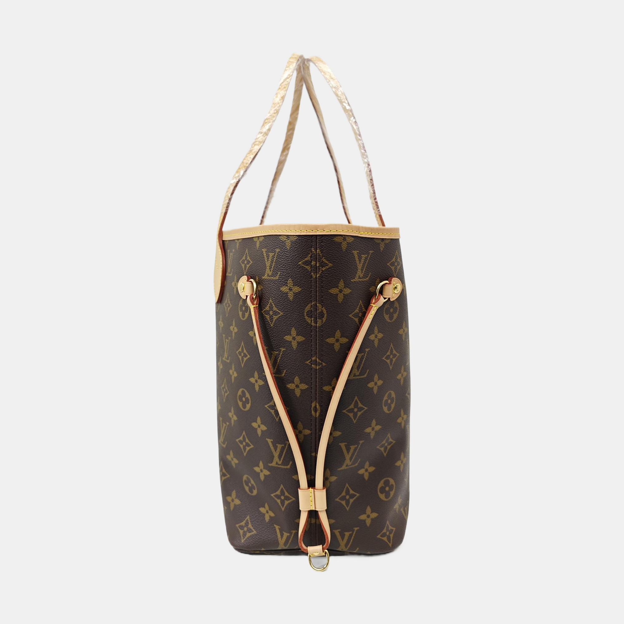 NEVERFULL MM Monogram Coated Canvas Brown