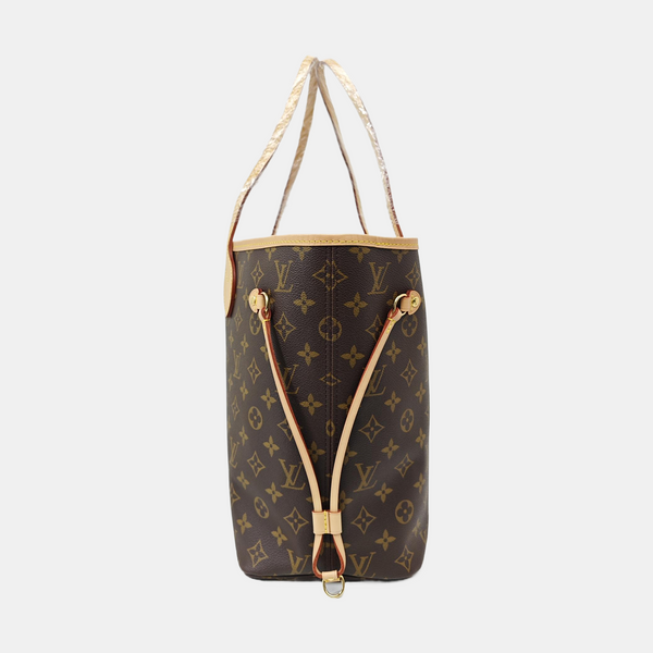 NEVERFULL MM Monogram Coated Canvas Brown