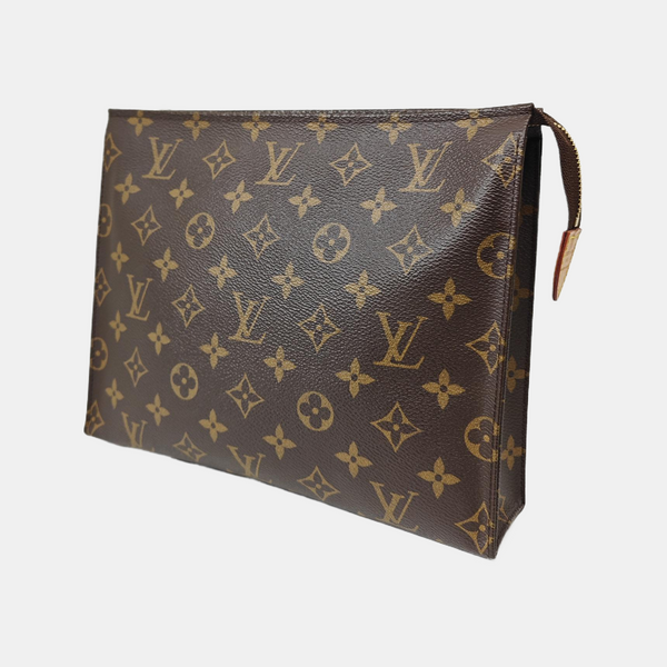 TOILET POCKET 26 Monogram Coated Canvas Brown