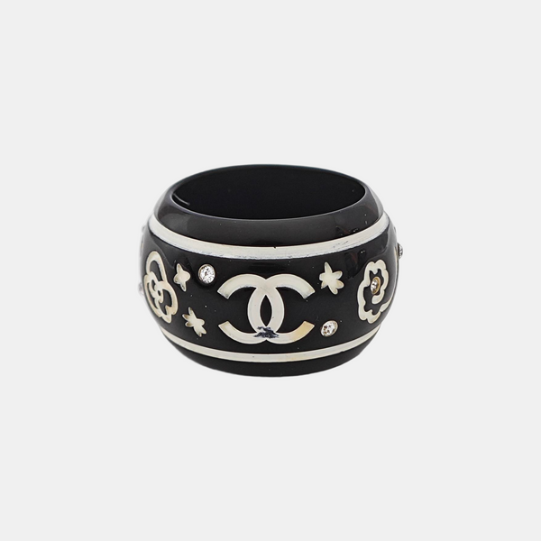 Synthetic Crystal Black Ring EU 53