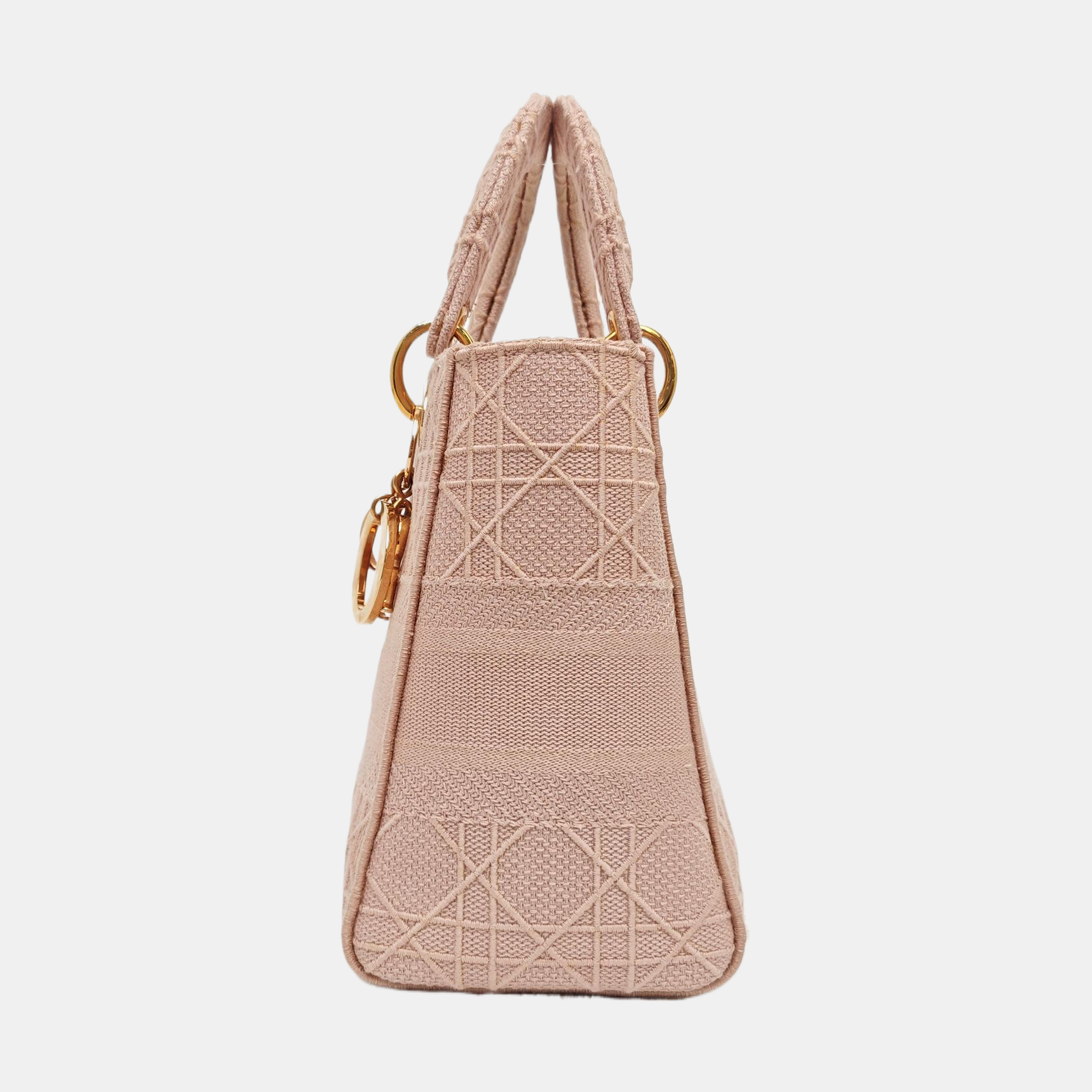 Lady D-Lite Medium Cannage Canvas Pink
