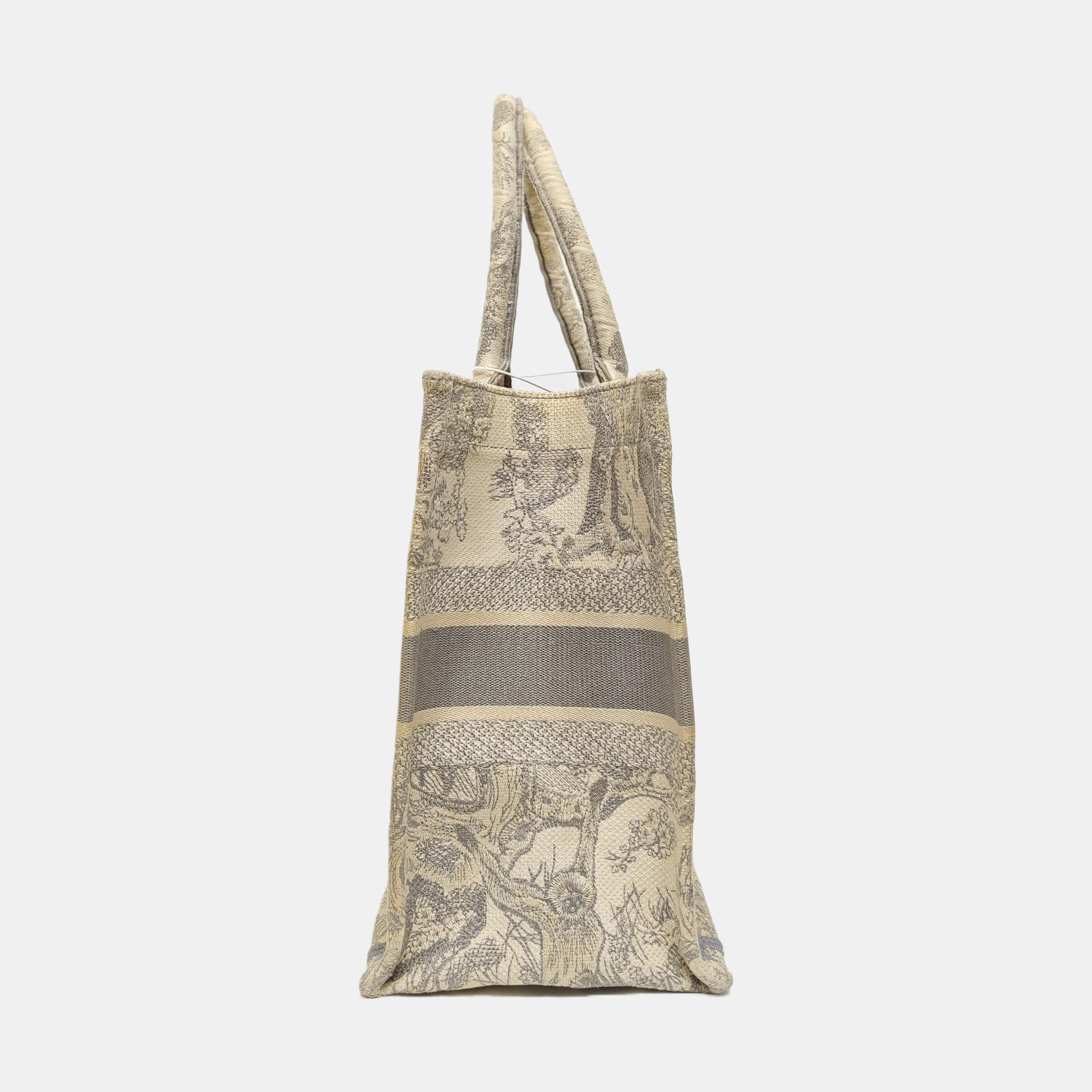 Authenticated pre-owned  Book Tote Medium Canvas Grey - Tote Bag at Looply