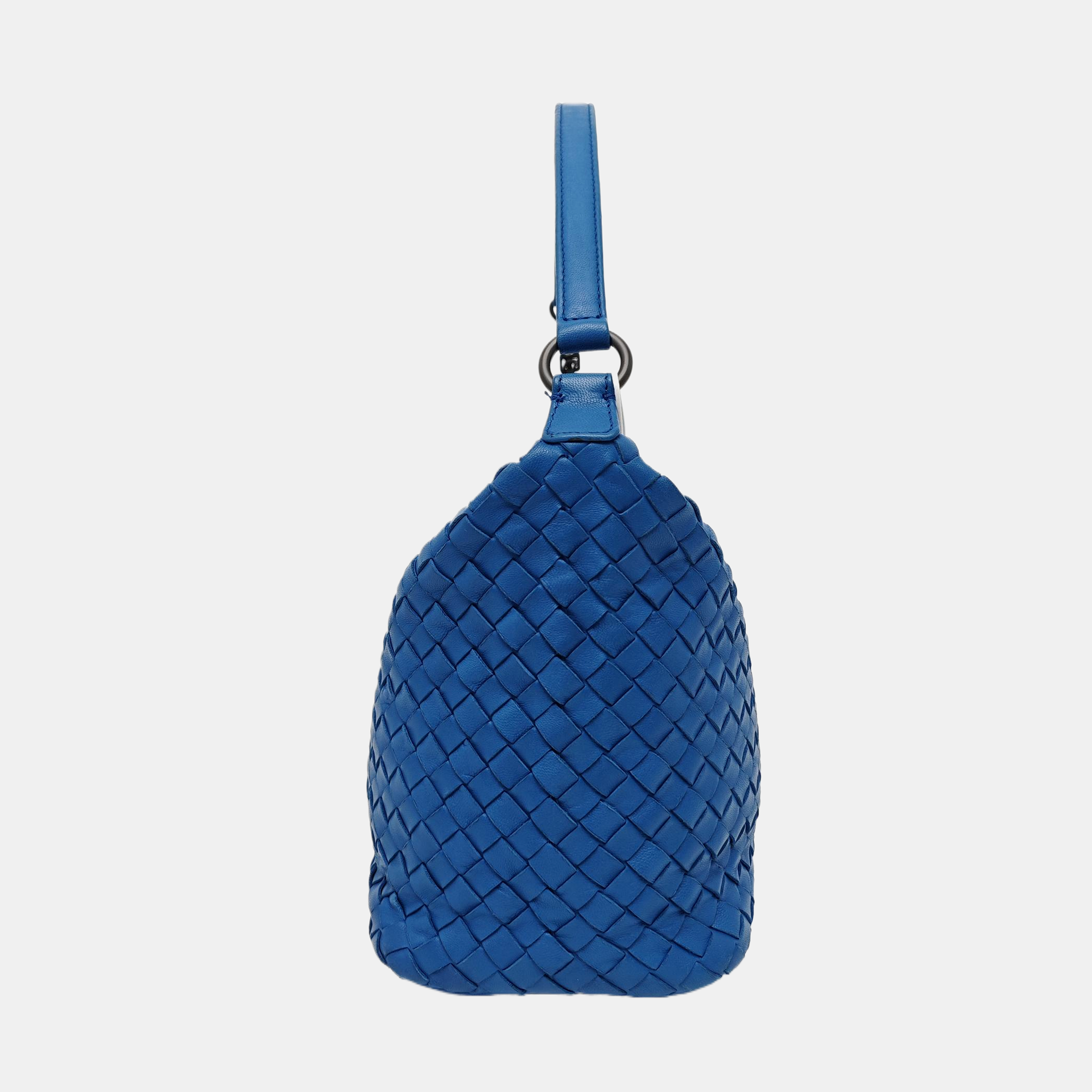 Lambskin Top Handle Bag Blue