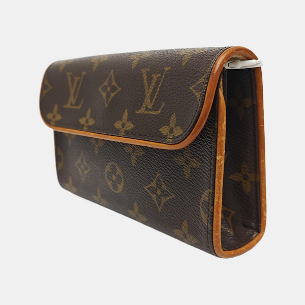 FLORENTINE Monogram Coated Canvas Brown