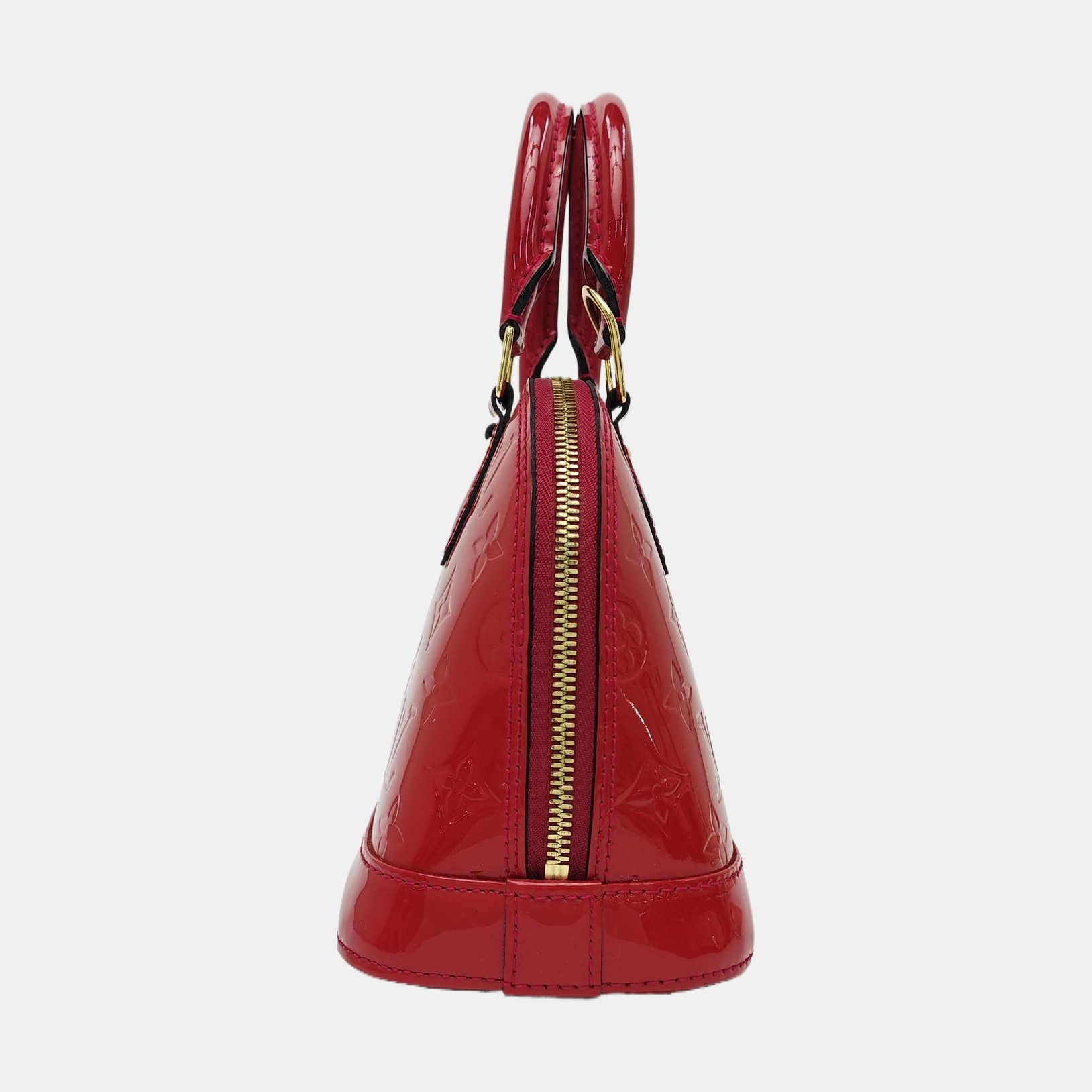 ALMA BB Monogram Patent Leather Red